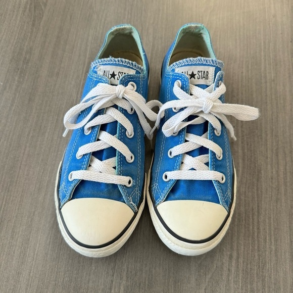 Converse All Star Chuck Taylor low top sneakers shoes blue kids size 3 - Picture 3 of 10